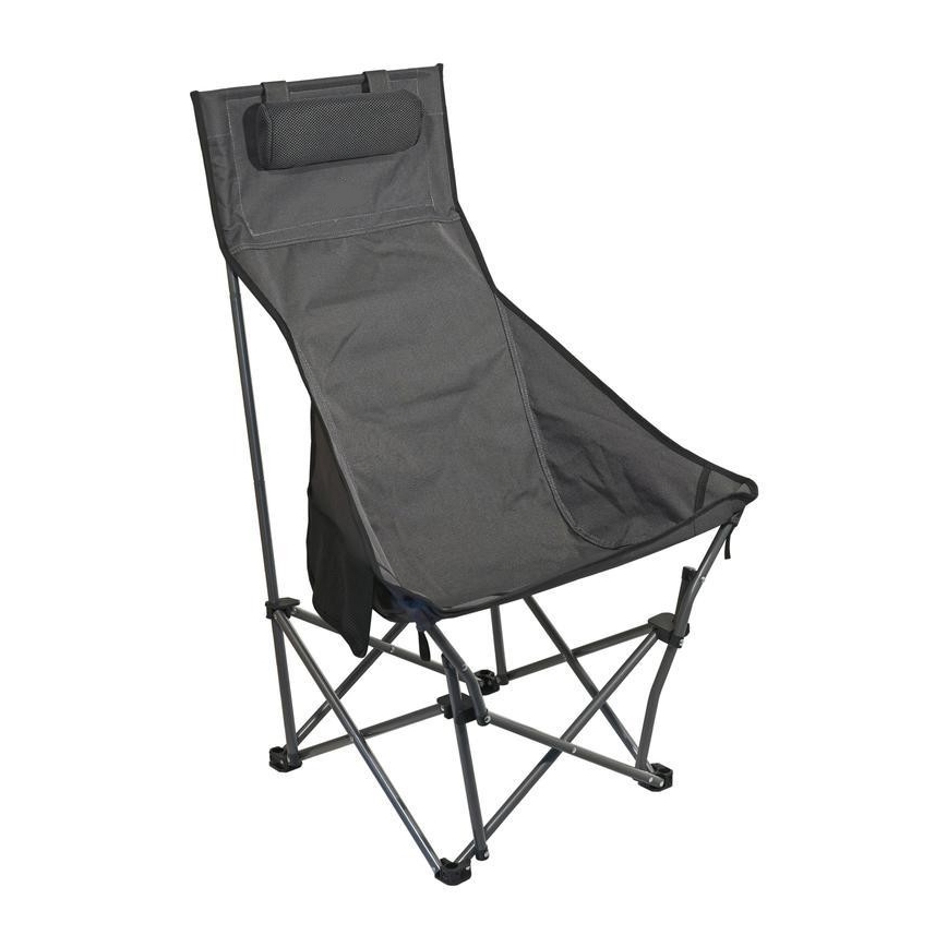 Chaise de camping pliable gris