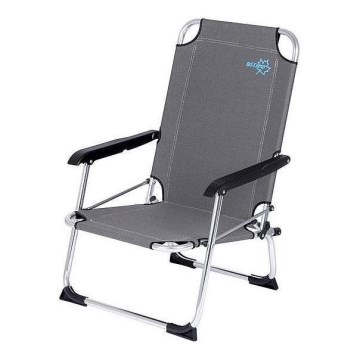 Chaise de camping pliable gris