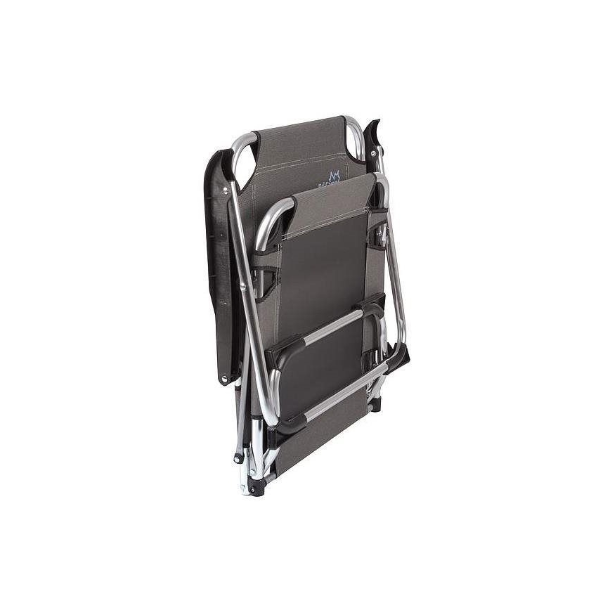 Chaise de camping pliable gris