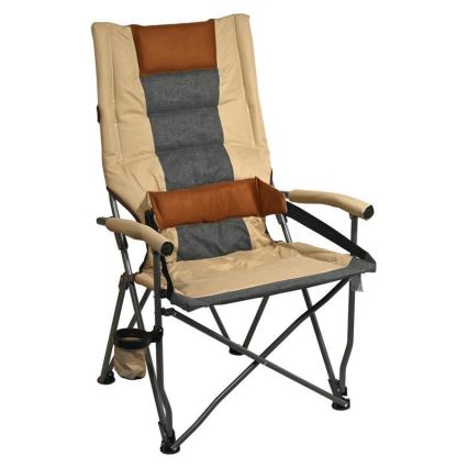 Chaise de camping pliable marron