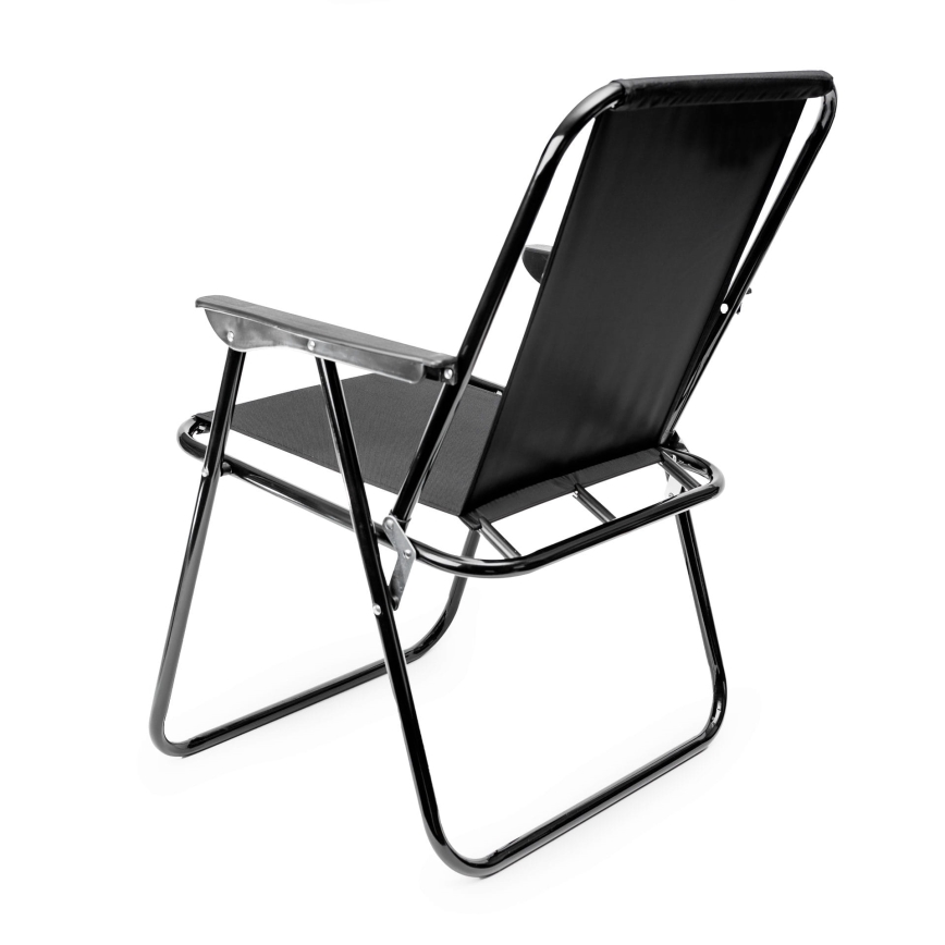 Chaise de camping pliable noir
