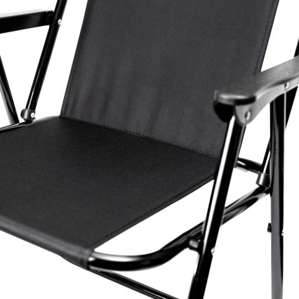 Chaise de camping pliable noir