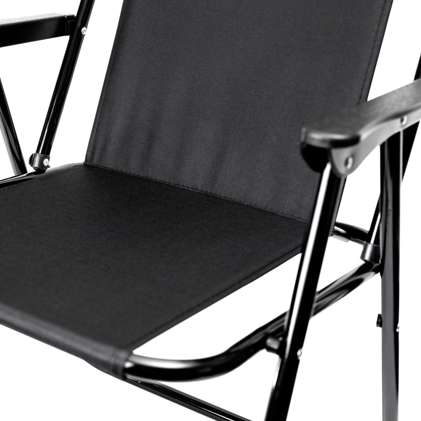 Chaise de camping pliable noir