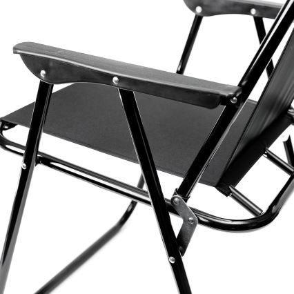 Chaise de camping pliable noir