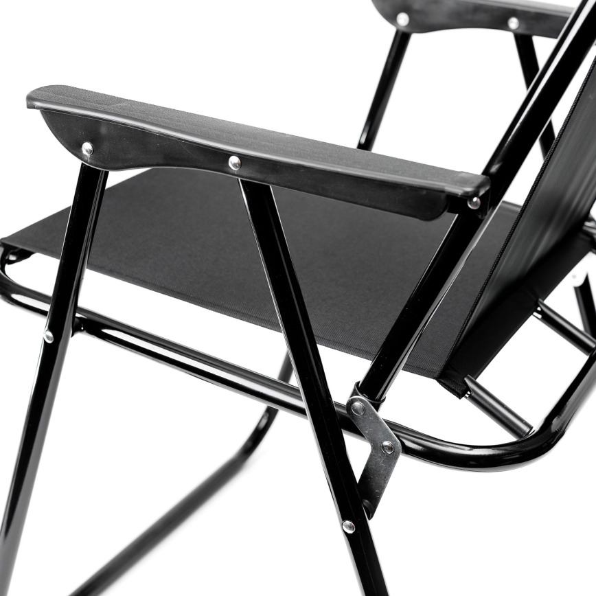 Chaise de camping pliable noir