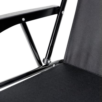 Chaise de camping pliable noir
