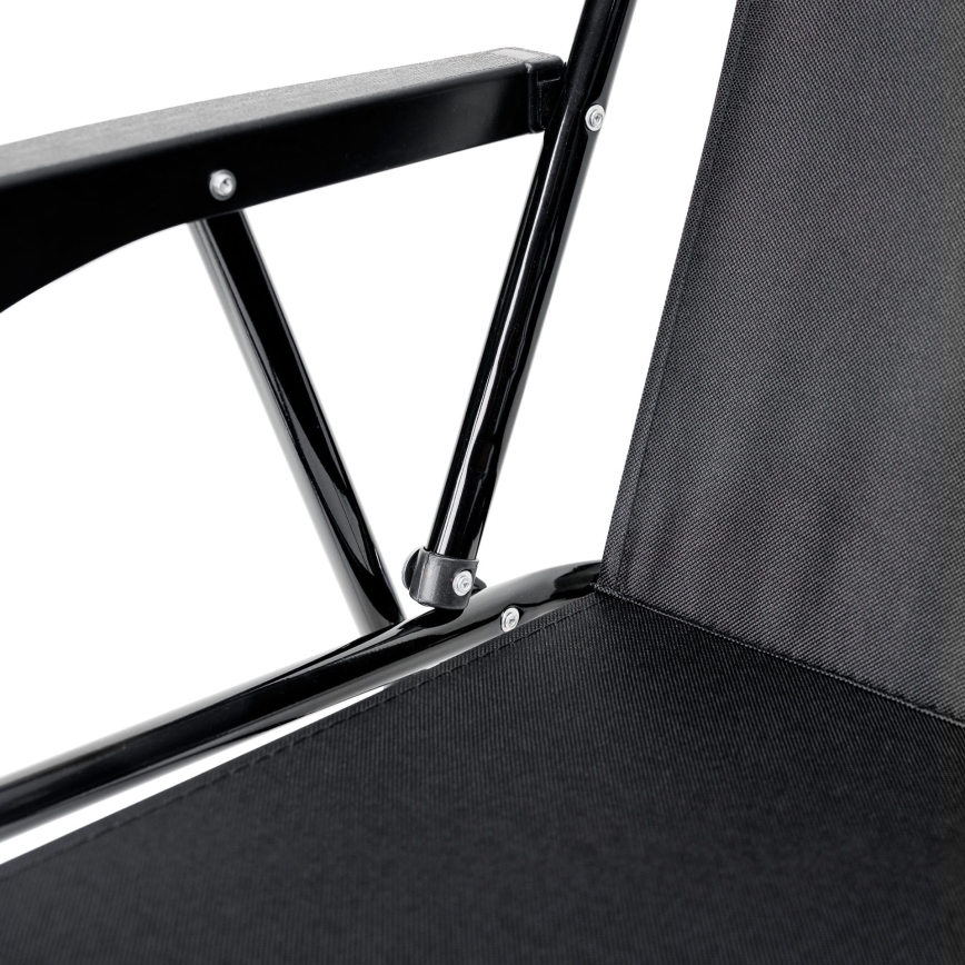 Chaise de camping pliable noir