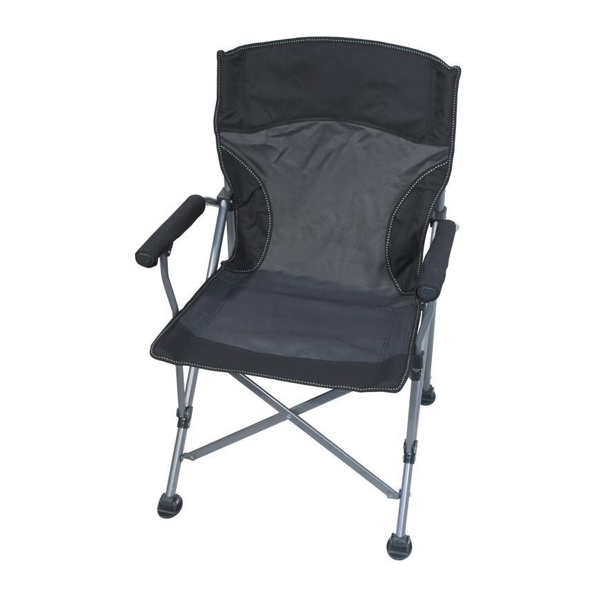 Chaise de camping pliable noire