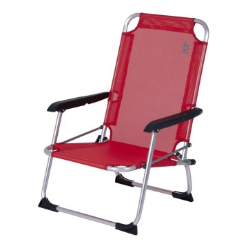 Chaise de camping pliable rouge