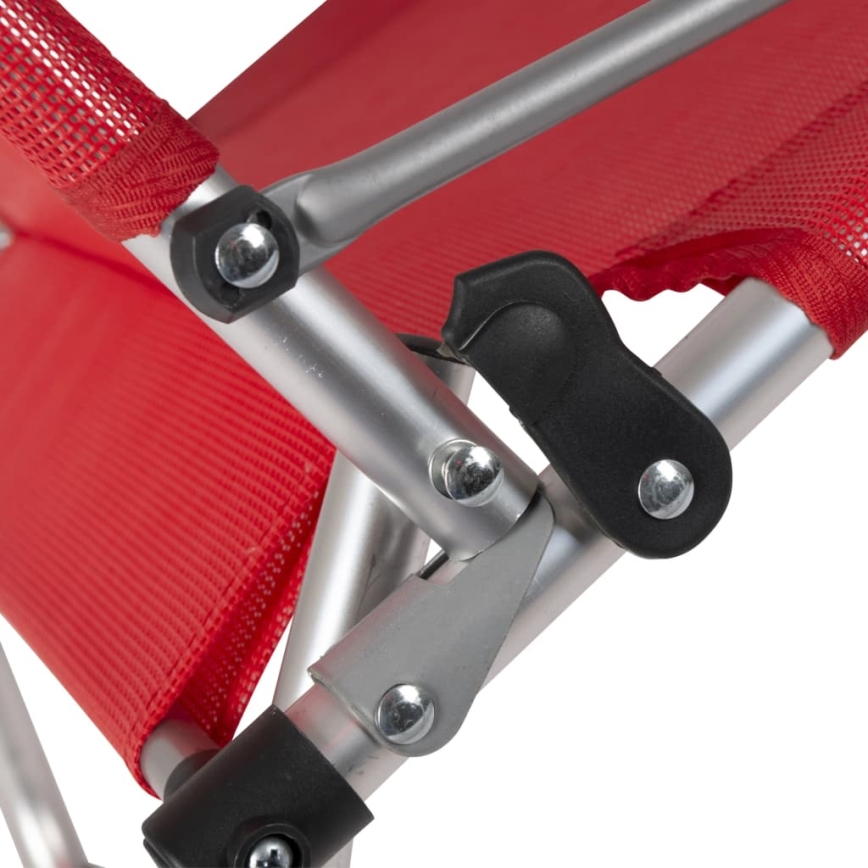 Chaise de camping pliable rouge