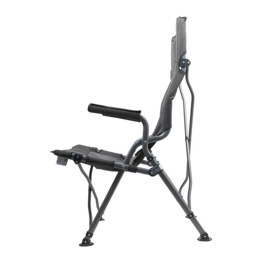 Chaise de camping pliante grise