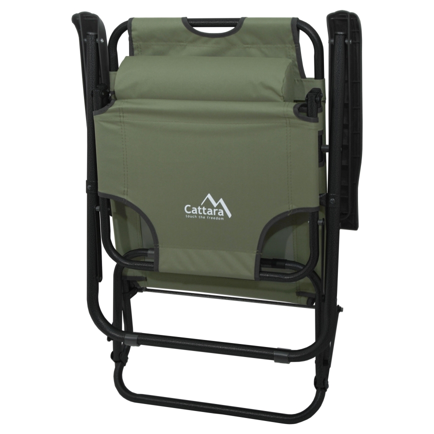 Chaise de camping pliante vert/noir