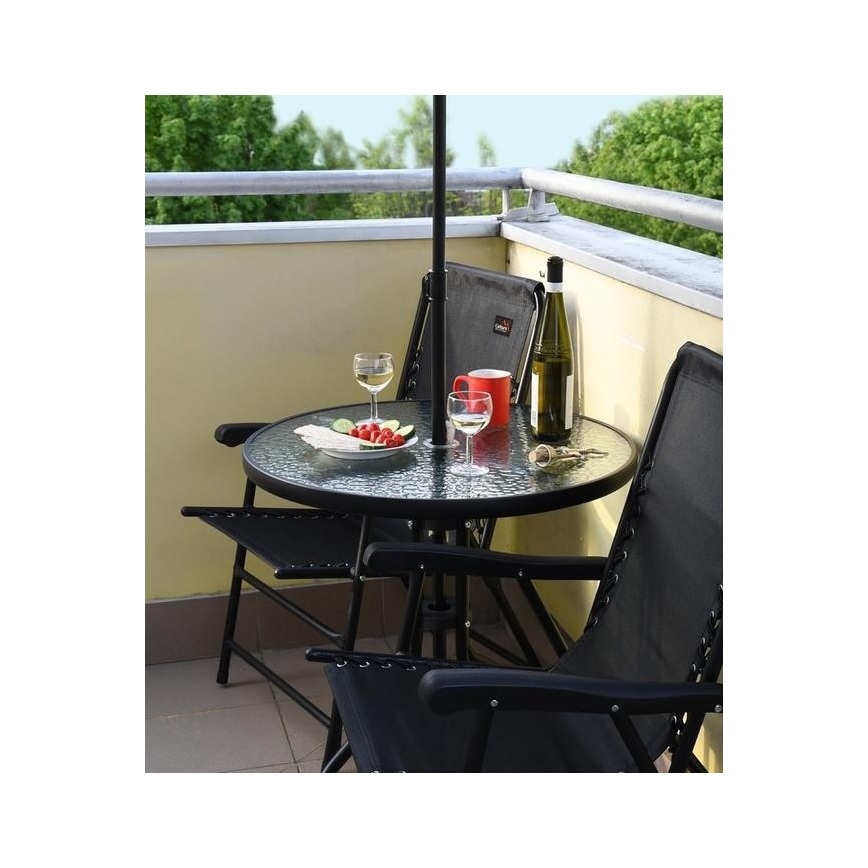 Chaise de jardin pliante noire