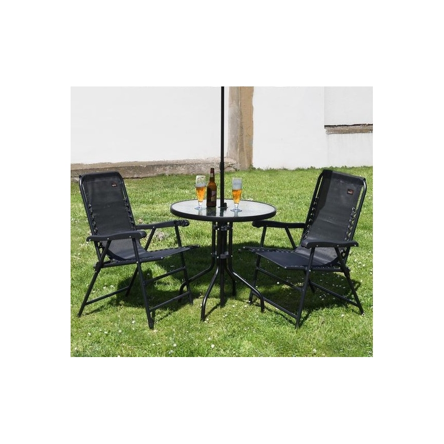 Chaise de jardin pliante noire