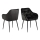Chaise de salle à manger avec accoudoirs AYLIN 1 pcs noir