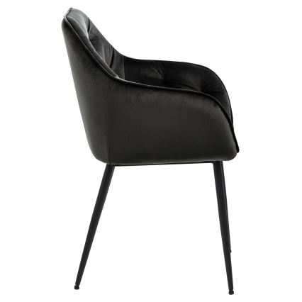 Chaise de salle à manger avec accoudoirs AYLIN 1 pcs noir