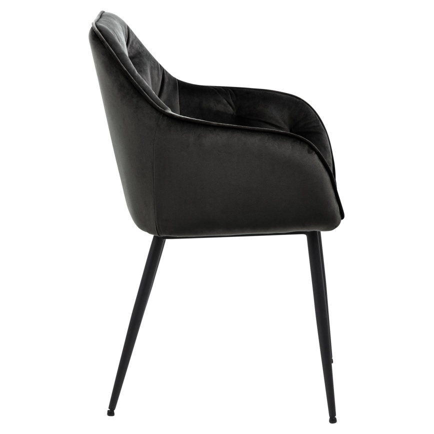Chaise de salle à manger avec accoudoirs AYLIN 1 pcs noir