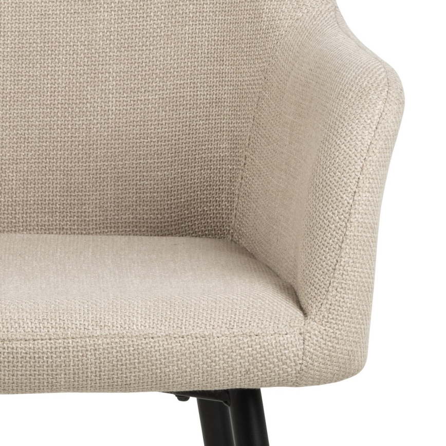 Chaise de salle à manger avec accoudoirs TANYA 1 pcs beige