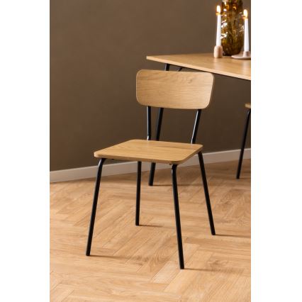 Chaise de salle à manger CARYS 1 pcs chêne