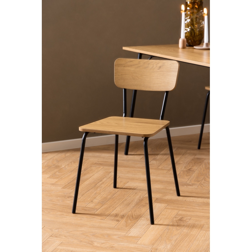 Chaise de salle à manger CARYS 1 pcs chêne