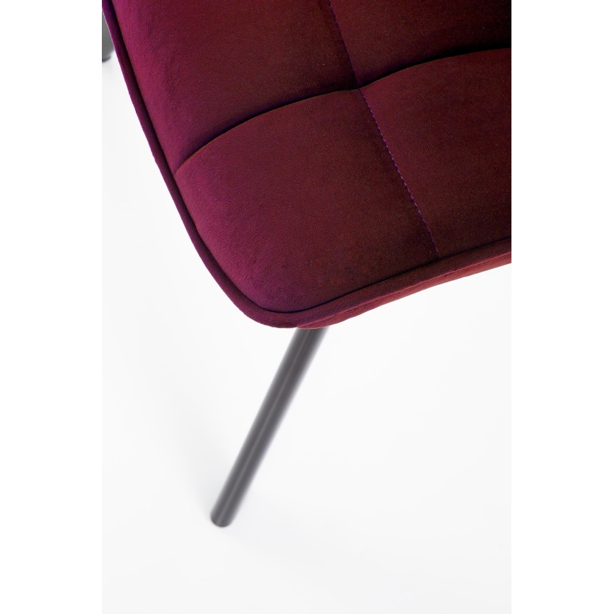 Chaise de salle à manger COMORO — 1 pièce, rouge foncé