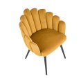 Chaise de salle à manger LOCAS 1 pièce jaune