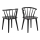 Chaise de salle à manger RUBY 2 pcs noir