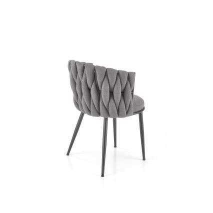 Chaise de salle à manger TILOQ 1 pièce grise