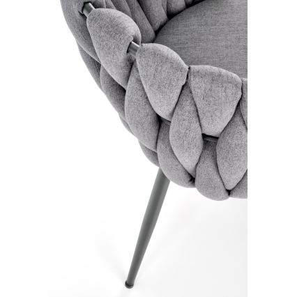 Chaise de salle à manger TILOQ 1 pièce grise