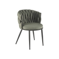 Chaise de salle à manger TILOQ 1 pièce, olive