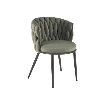 Chaise de salle à manger TILOQ 1 pièce, olive