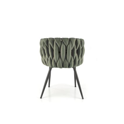Chaise de salle à manger TILOQ 1 pièce, olive