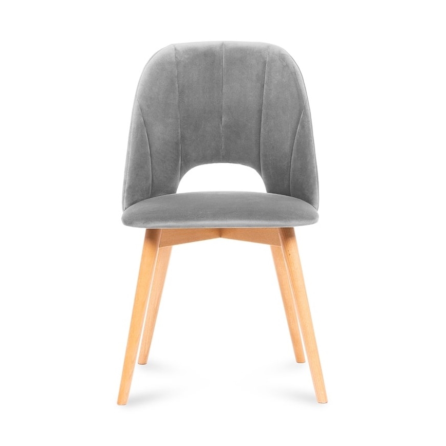 Chaise de salle à manger TINO 86x48 cm gris/chêne clair