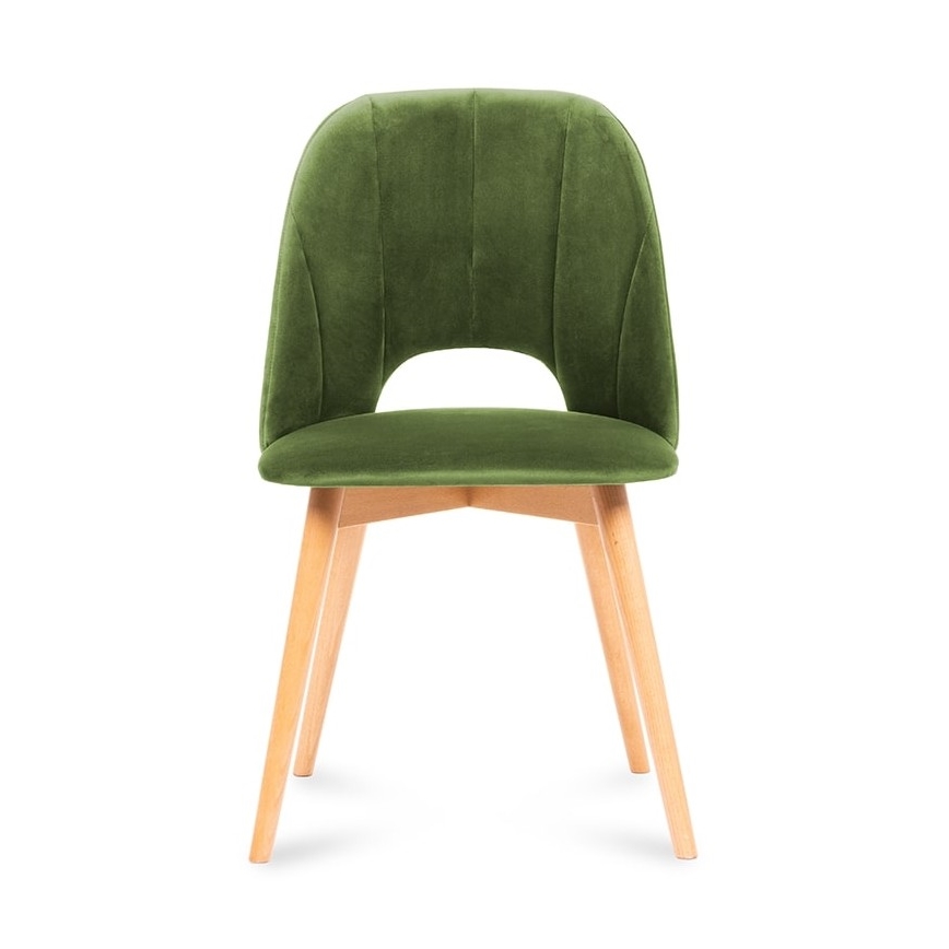 Chaise de salle à manger TINO 86x48 cm vert clair/chêne clair