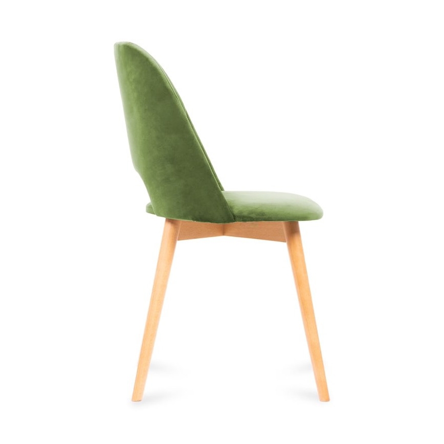 Chaise de salle à manger TINO 86x48 cm vert clair/chêne clair