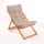 Chaise longue de jardin beige/hêtre
