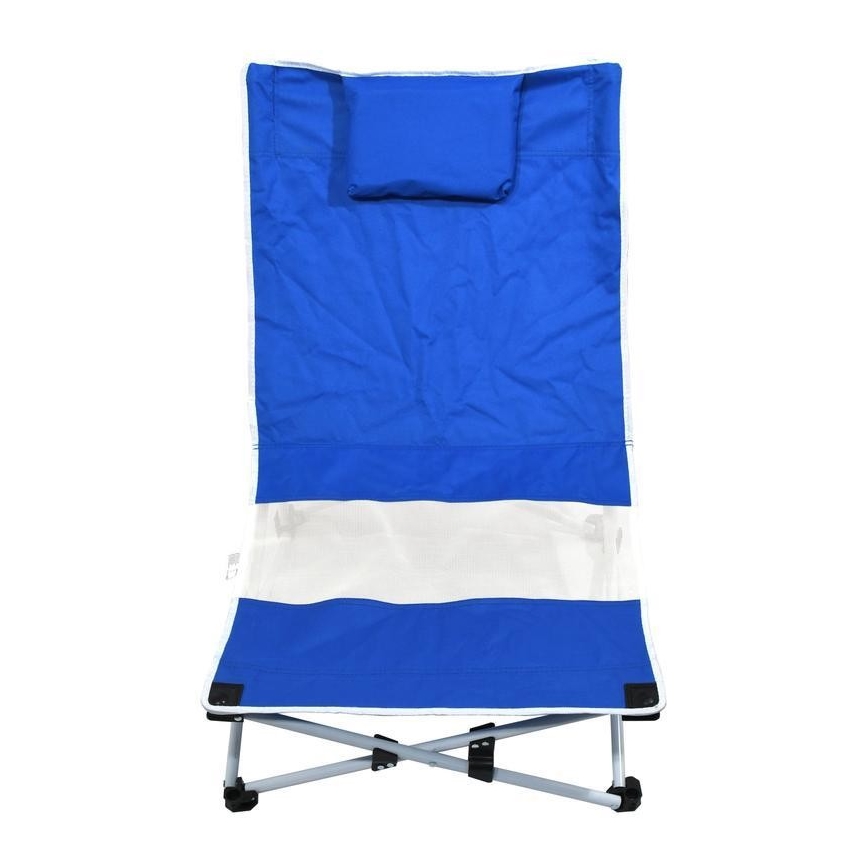 Chaise longue de jardin bleue