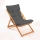 Chaise longue de jardin gris/hêtre
