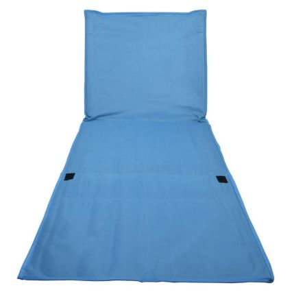 Chaise longue pliable bleu 160x55 cm