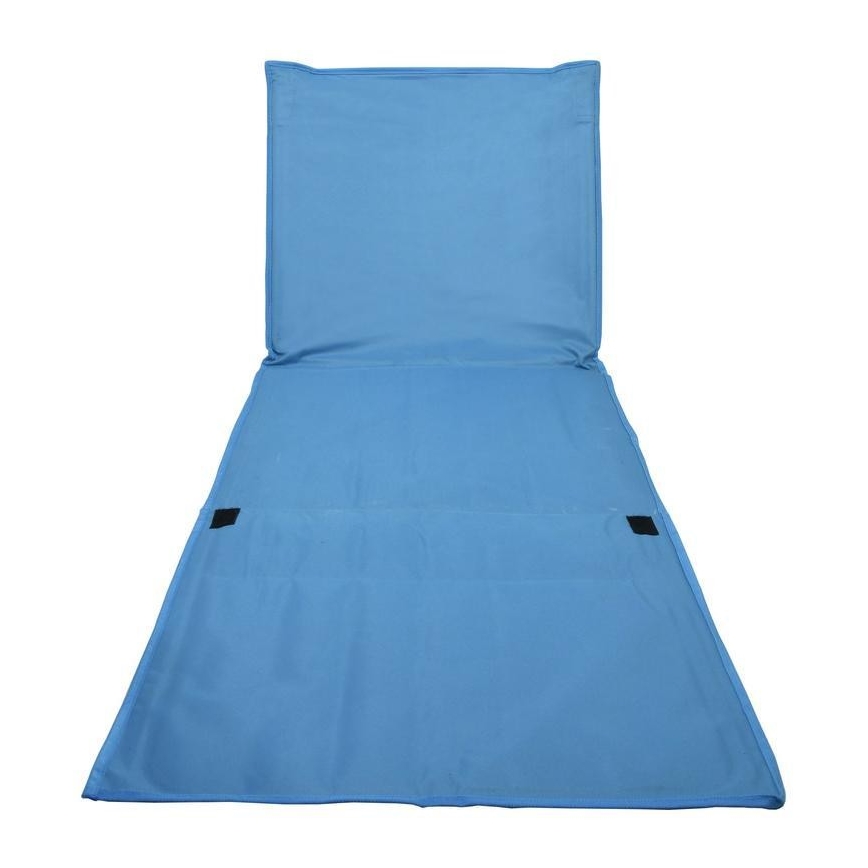 Chaise longue pliable bleu 160x55 cm