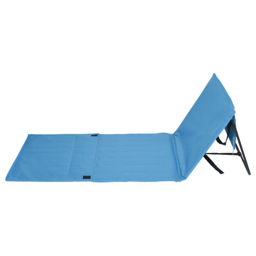 Chaise longue pliable bleu 160x55 cm