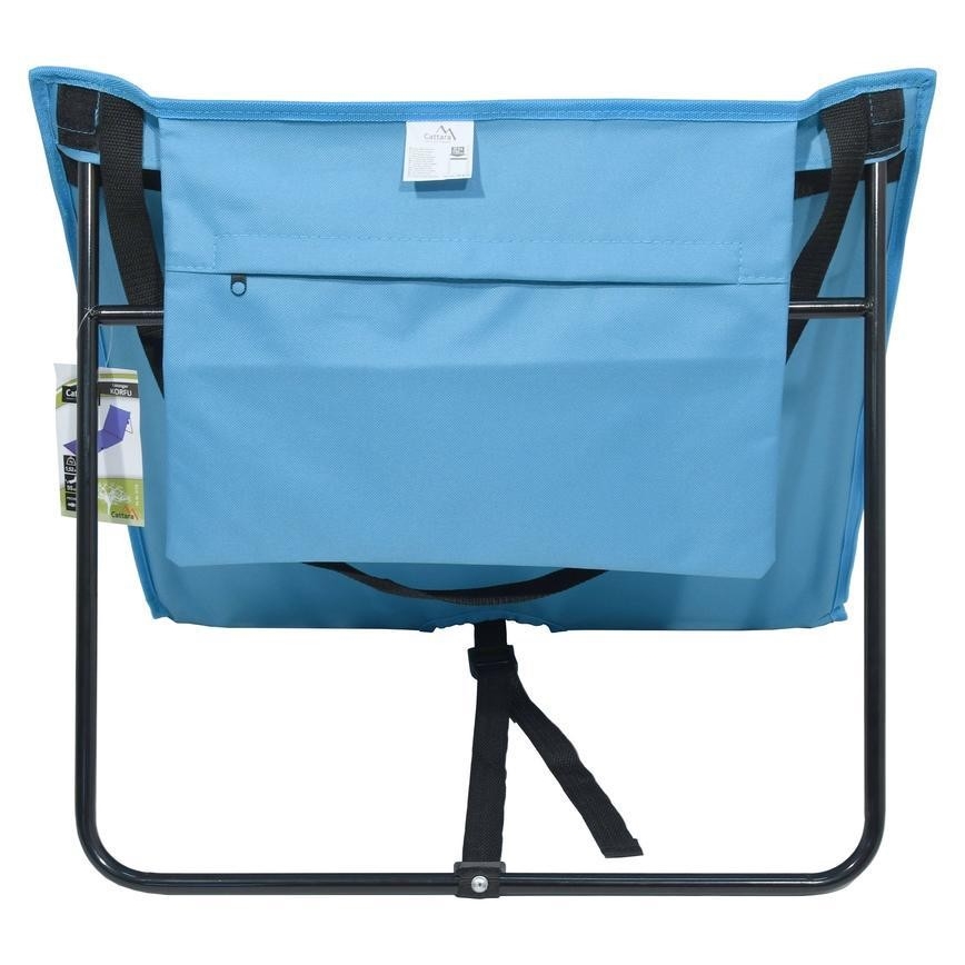 Chaise longue pliable bleu 160x55 cm