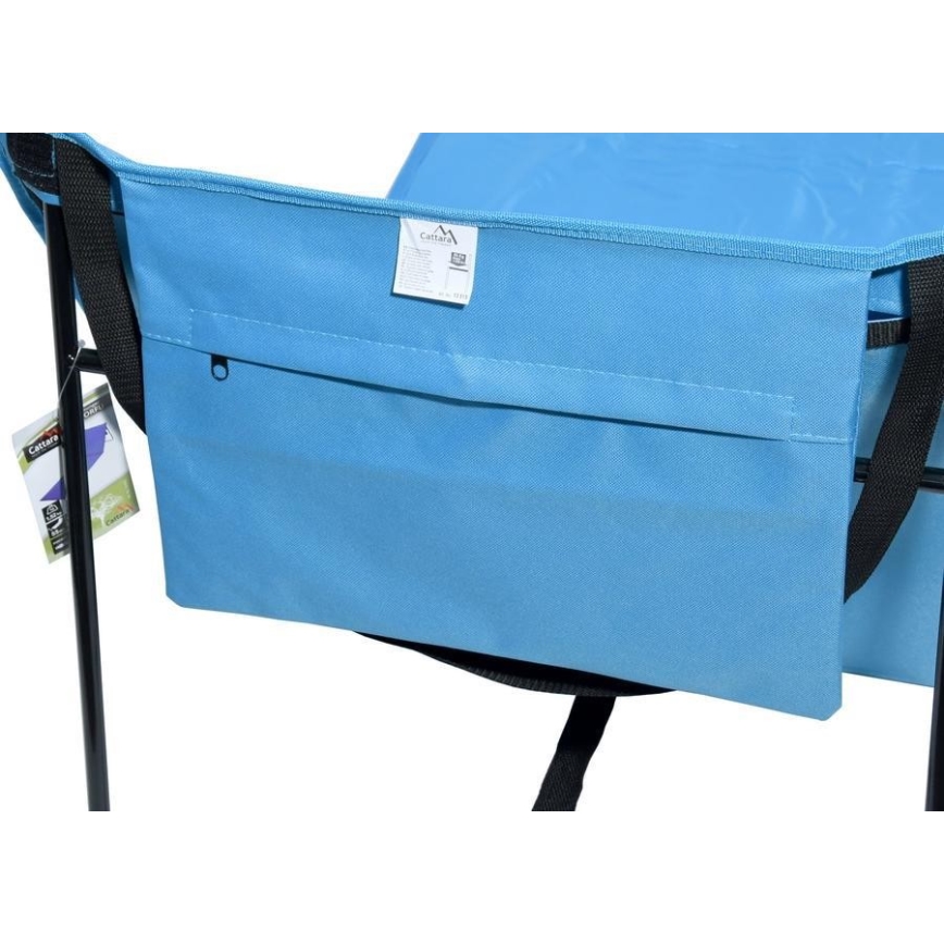 Chaise longue pliable bleu 160x55 cm
