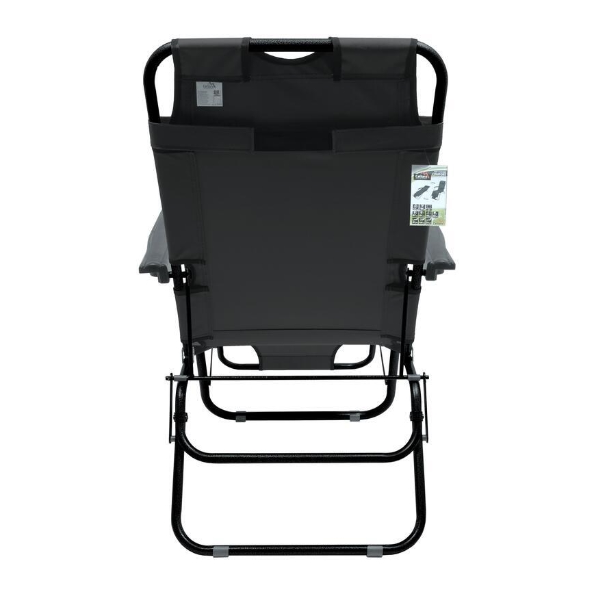Chaise réglable pliable anthracite