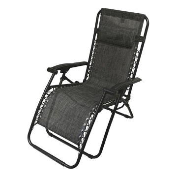 Chaise réglable pliable anthracite