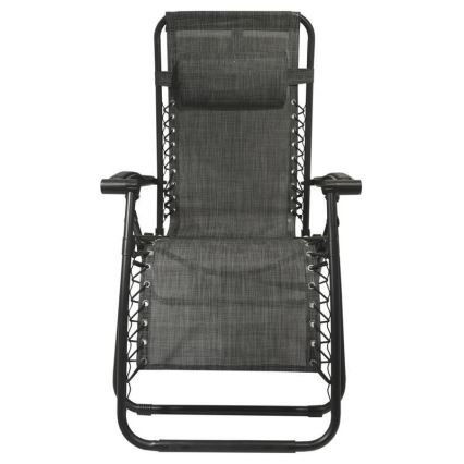 Chaise réglable pliable anthracite