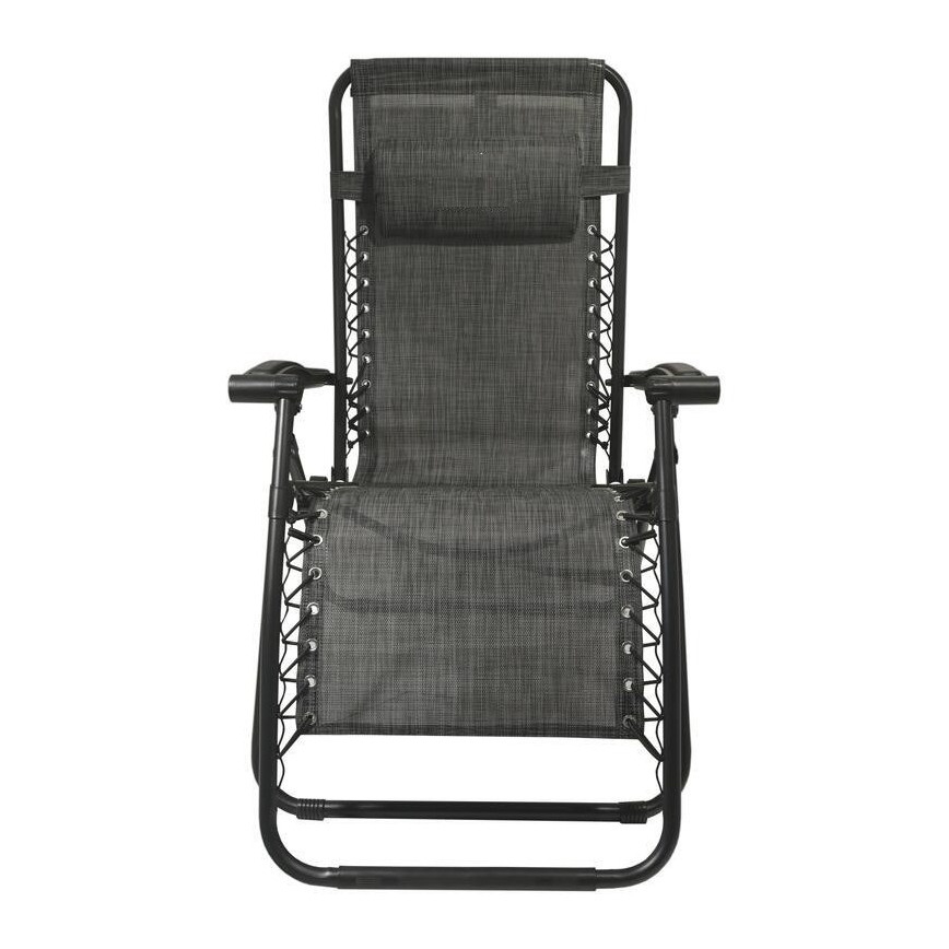 Chaise réglable pliable anthracite