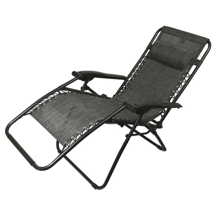 Chaise réglable pliable anthracite