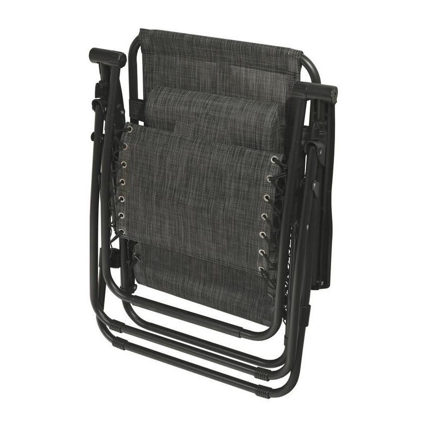 Chaise réglable pliable anthracite