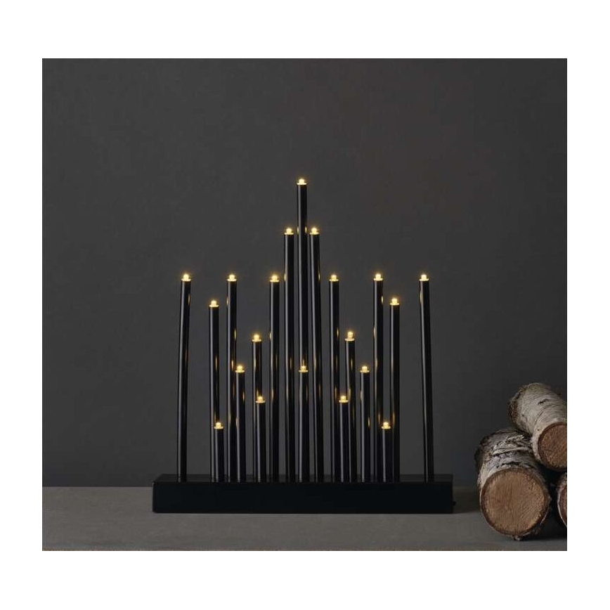 Chandelier de noël 20xLED/3xAA noir